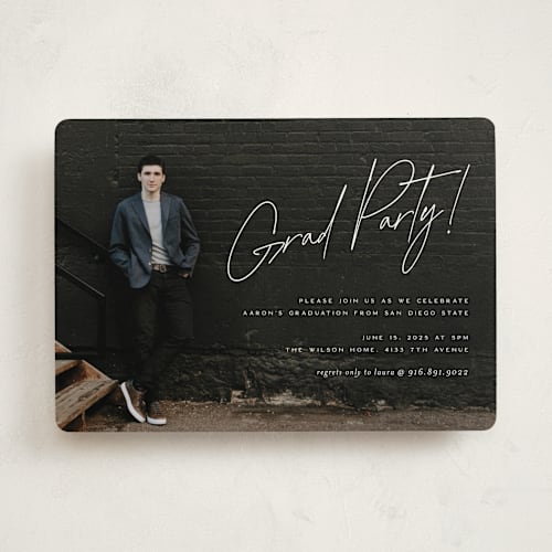 This is a cloud graduation invitations with standard by Christie Garcia called written printing on recycled smooth signature in standard
