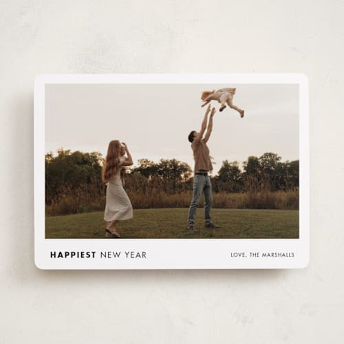 This is a paper new year photo cards with standard by Ani Somi called the good life printing on recycled smooth signature in standard