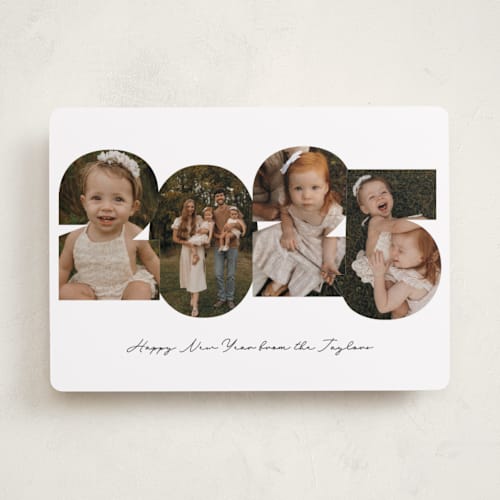 This is a ice new year photo cards with standard by Emily Betts called year photos printing on recycled smooth signature in standard