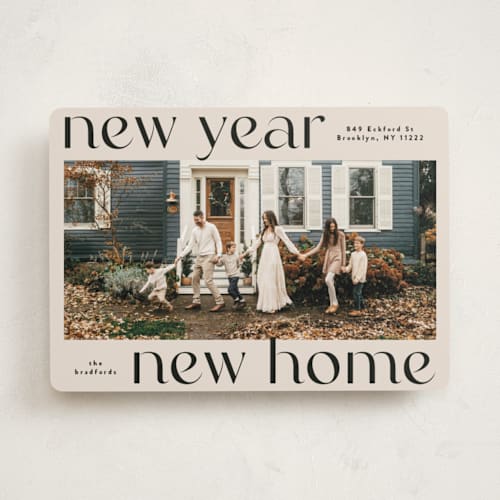 This is a sand new year photo cards with standard by Iveta Angelova called all new printing on recycled smooth signature in standard