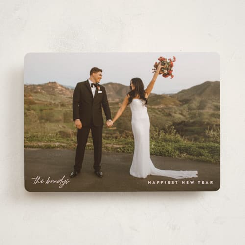 This is a ballet new year photo cards with standard by Pixel and Hank called minimize printing on recycled smooth signature in standard
