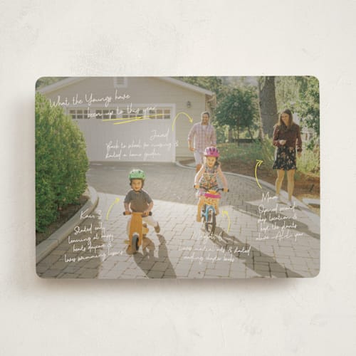 This is a lemon new year photo cards with standard by Kennedi Shaw called update printing on recycled smooth signature in standard