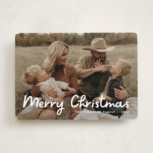 This is a snow holiday photo cards with standard by Megan Davis called howdy holidays printing on recycled smooth signature in standard