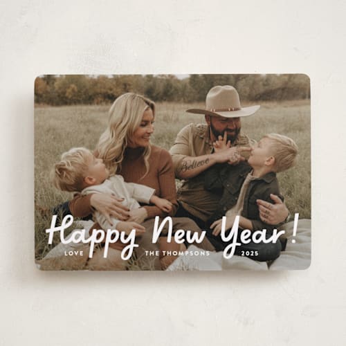 This is a snow holiday photo cards with standard by Megan Davis called howdy holidays printing on recycled smooth signature in standard