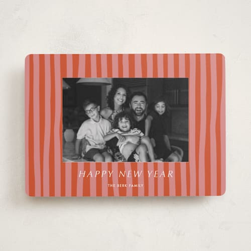 This is a candy holiday photo cards with standard by Alicia Schultz called soft ambience printing on recycled smooth signature in standard