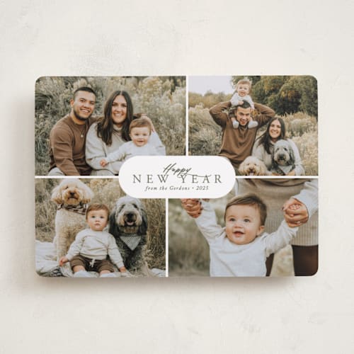 This is a fir holiday photo cards with standard by Brianne Larsen called classic four printing on recycled smooth signature in standard