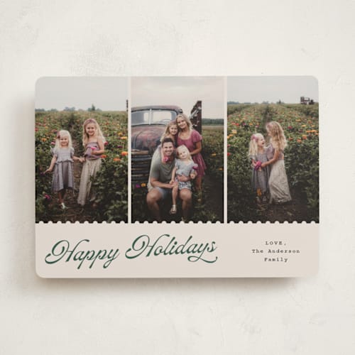 This is a pudding holiday photo cards with standard by Cass Loh called jagged edge printing on recycled smooth signature in standard