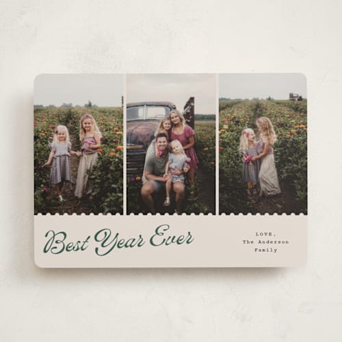 This is a pudding holiday photo cards with standard by Cass Loh called jagged edge printing on recycled smooth signature in standard
