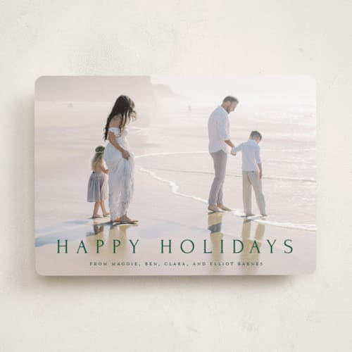 This is a spruce holiday photo cards with standard by Amy Kross called vast printing on recycled smooth signature in standard