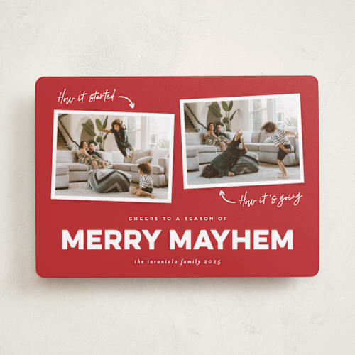 This is a pomegranate holiday photo cards with standard by Erica Krystek called unfiltered joy printing on recycled smooth signature in standard