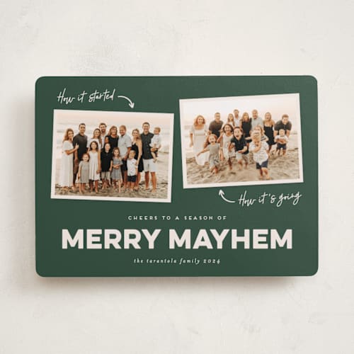This is a juniper holiday photo cards with standard by Erica Krystek called unfiltered joy printing on recycled smooth signature in standard