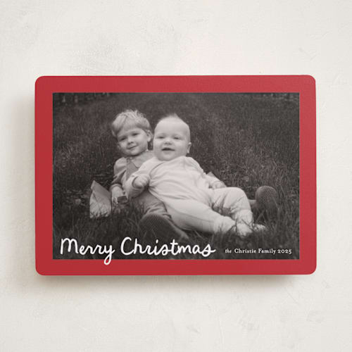 This is a cherry holiday photo cards with standard by Ani Somi called christmas pudding printing on recycled smooth signature in standard
