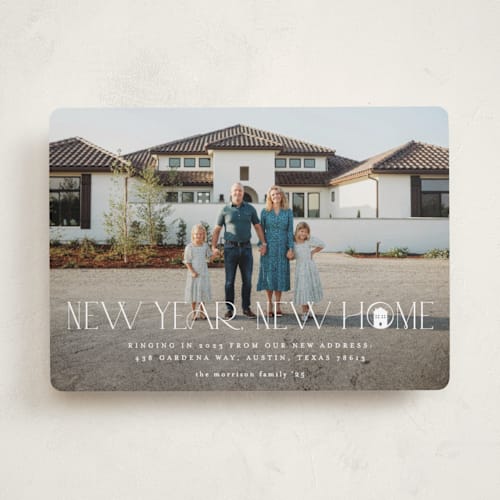 This is a snowball holiday photo cards with standard by Erica Krystek called merry move printing on recycled smooth signature in standard