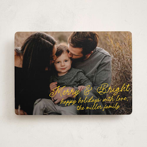 This is a sunshine holiday photo cards with standard by AK Graphics called notes printing on recycled smooth signature in standard