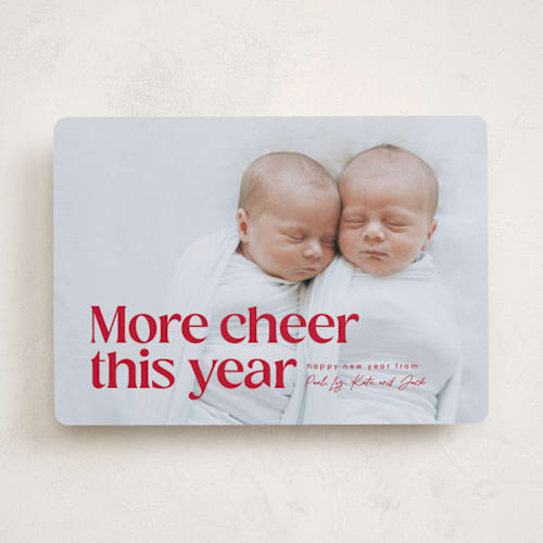 This is a candy cane holiday photo cards with standard by Lea Delaveris called more and more printing on recycled smooth signature in standard