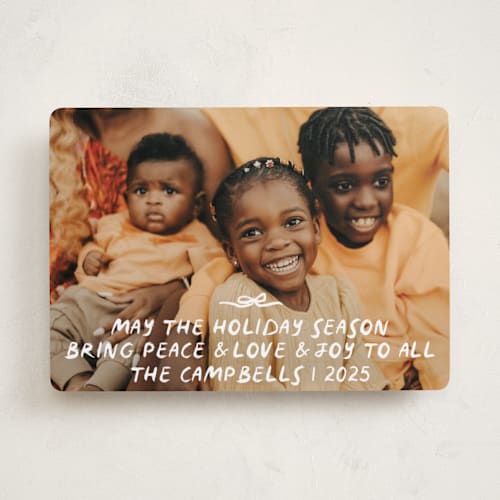 This is a snow holiday photo cards with standard by Angela Marzuki called all inclusive printing on recycled smooth signature in standard