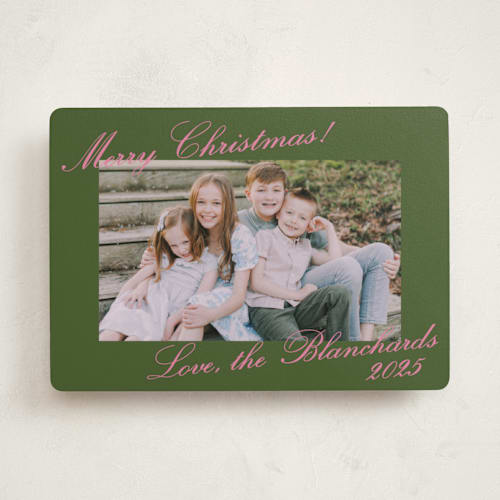 This is a bonbon holiday photo cards with standard by Megan Davis called kiawah printing on recycled smooth signature in standard