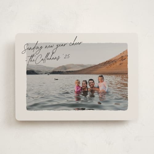 This is a ink holiday photo cards with standard by Ekko Studio called postcard note printing on recycled smooth signature in standard