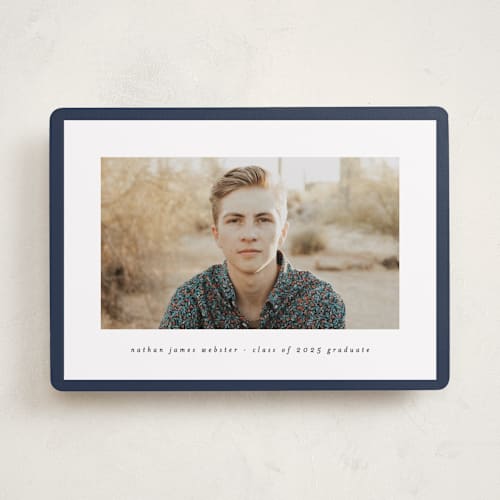 This is a space graduation announcements with standard by Lea Delaveris called wrapped printing on recycled smooth signature in standard