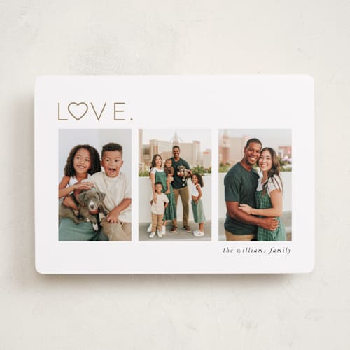 This is a brass valentines day with standard by Lucrecia Caporale called minimal love printing on recycled smooth signature in standard