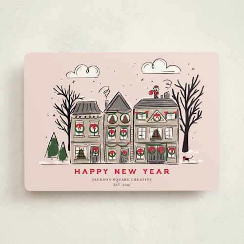 This is a gumdrop business holiday cards with standard by Cindy Reynolds called township printing on signature in standard