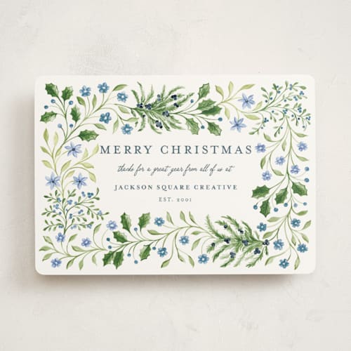 This is a frost business holiday cards with standard by Sarah Knight called sophia printing on signature in standard