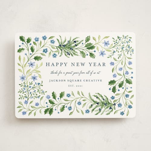 This is a frost business holiday cards with standard by Sarah Knight called sophia printing on signature in standard