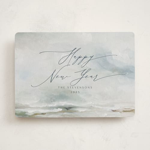 This is a sky non photo holiday cards with standard by Nicoletta Savod called delicate sea printing on signature in standard
