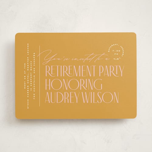 This is a sunshine party invitations with standard by Owl and Toad called on the side printing on signature in standard