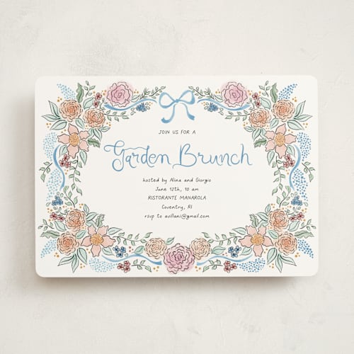 This is a ocean party invitations with standard by Tamara Hilje called portofino printing on signature in standard