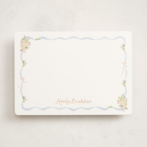 This is a daphne personalized stationery thank you cards with standard by Creo Study called cottagecore printing on signature in 5x7