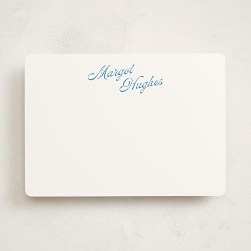 This is a pool personalized stationery thank you cards with standard by Morgan Kendall called vintage hotel printing on signature in 5x7