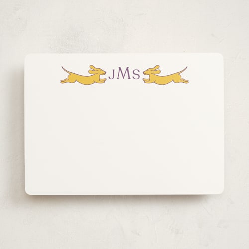 This is a dandelion personalized stationery thank you cards with standard by Alize Cetintas Kure called follow your noses printing on signature in 5x7