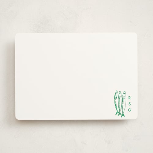 This is a cucumber personalized stationery thank you cards with standard by Megan Davis called sardines printing on signature in 5x7