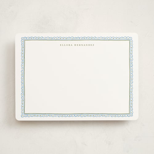 This is a celeste personalized stationery thank you cards with standard by Pati Cascino called forli printing on signature in 5x7