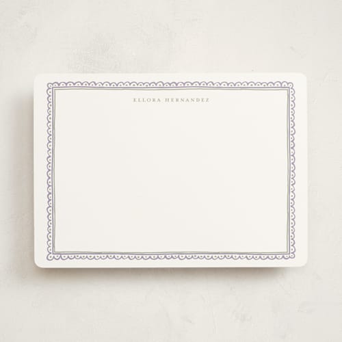 This is a violetta personalized stationery thank you cards with standard by Pati Cascino called forli printing on signature in 5x7