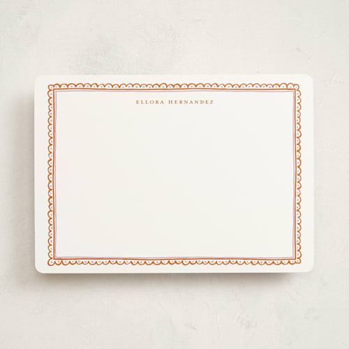 This is a flame personalized stationery thank you cards with standard by Pati Cascino called forli printing on signature in 5x7