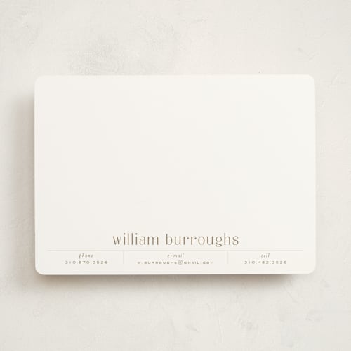 This is a topaz personalized stationery thank you cards with standard by Alexandra Cohn called record printing on signature in 5x7