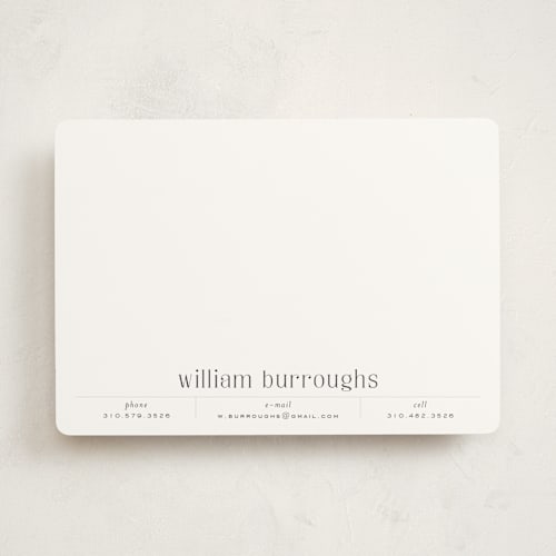 This is a onyx personalized stationery thank you cards with standard by Alexandra Cohn called record printing on signature in 5x7