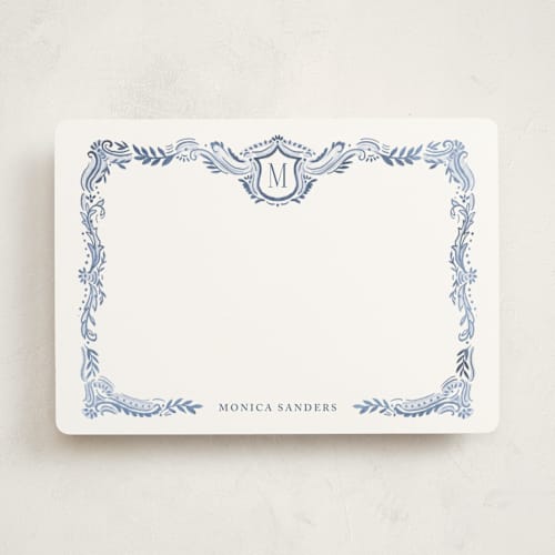 This is a bluebell personalized stationery thank you cards with standard by Petra Kern called fresco printing on signature in 5x7
