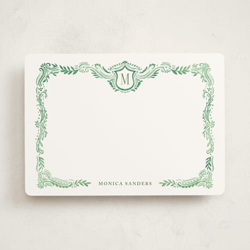 This is a fern personalized stationery thank you cards with standard by Petra Kern called fresco printing on signature in 5x7