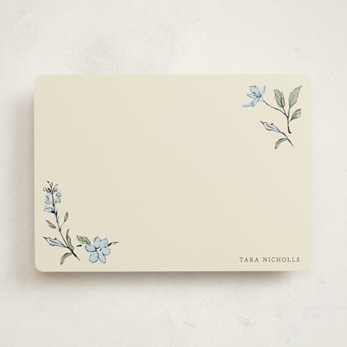 This is a sea personalized stationery thank you cards with standard by RachelYaej called elegant floral stationery printing on signature in 5x7