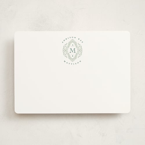This is a ivy personalized stationery thank you cards with standard by Jenna Holcomb called stamped printing on signature in 5x7