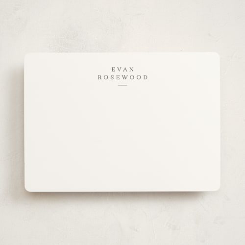 This is a cloud personalized stationery thank you cards with standard by Sara Hicks Malone called softspoken printing on signature in 5x7