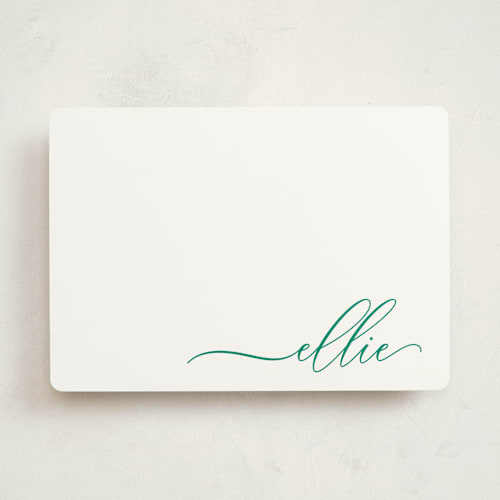 This is a mojito personalized stationery thank you cards with standard by Lori Wemple called pretty script printing on signature in 5x7