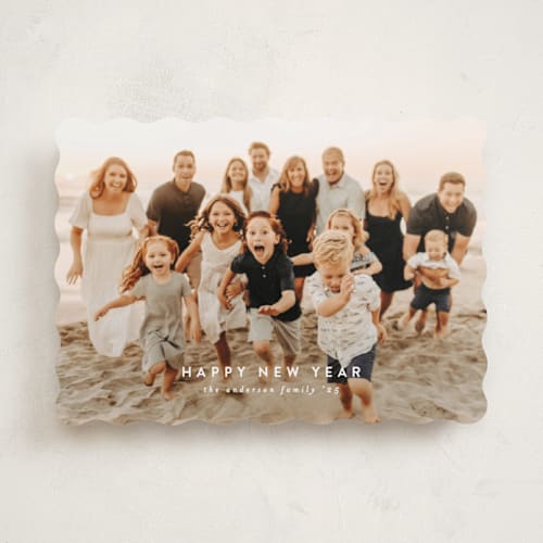 This is a snow photo christmas cards with standard by Deynaaz Daraei called allium printing on recycled smooth signature in standard