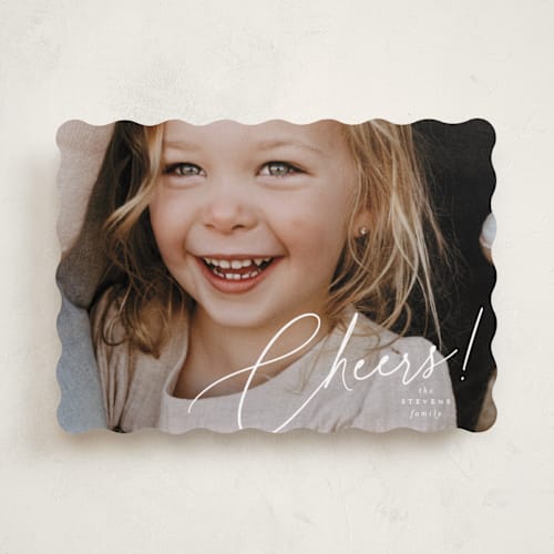 This is a snow photo christmas cards with standard by Leia Matt called joyful expression printing on recycled smooth signature in standard