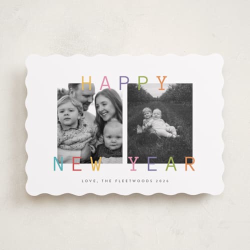 This is a harvest photo christmas cards with standard by Ana Sharpe called bright wishes printing on recycled smooth signature in standard