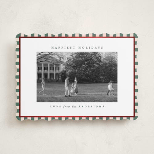 This is a spruce foil pressed holiday cards with foil pressed by Kristie Kern called the charleston printing on recycled smooth signature in standard