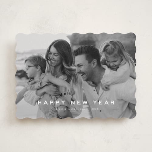 This is a cloud new year photo cards with standard by Wildfield Paper Co called olympus printing on recycled smooth signature in standard